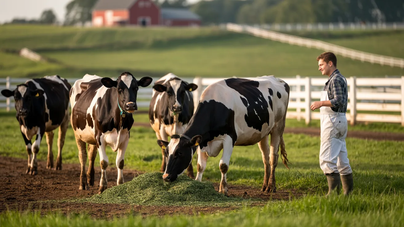 Cattle feed support for dairy and livestock farming