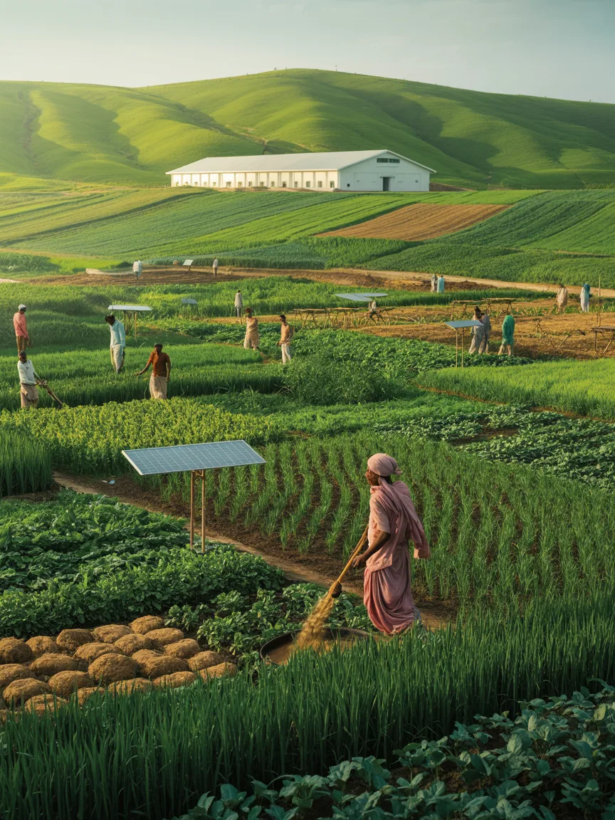 Sustainable agriculture field and farming operations